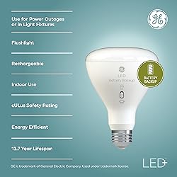 GE LED+ Battery Backup LED Light Bulbs, Emergency