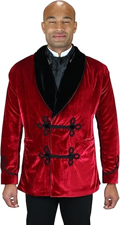 red velvet smoking robe