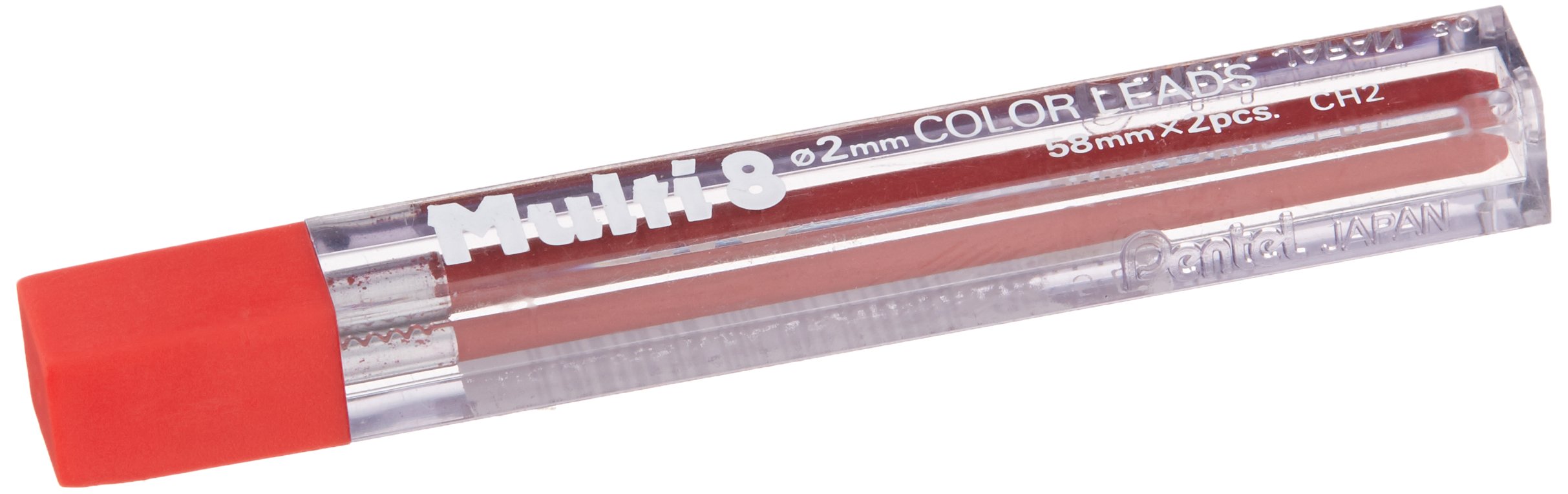 Pentel CH2 Multi 8 2.0mm Colour Pencil Refill (Red lead pack of 2) for Pentel PH158 8-Colour Pencil