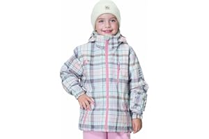 MONTFLIX Kids Ski Jacket Waterproof Warm Winter Snow Coat With Hooded Outdoor Snowboarding Skiing Jackets for Girls Boys
