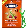 DenTek Fun Flossers – Kids Floss Picks with Wild Fruit Flavor, 90 Count