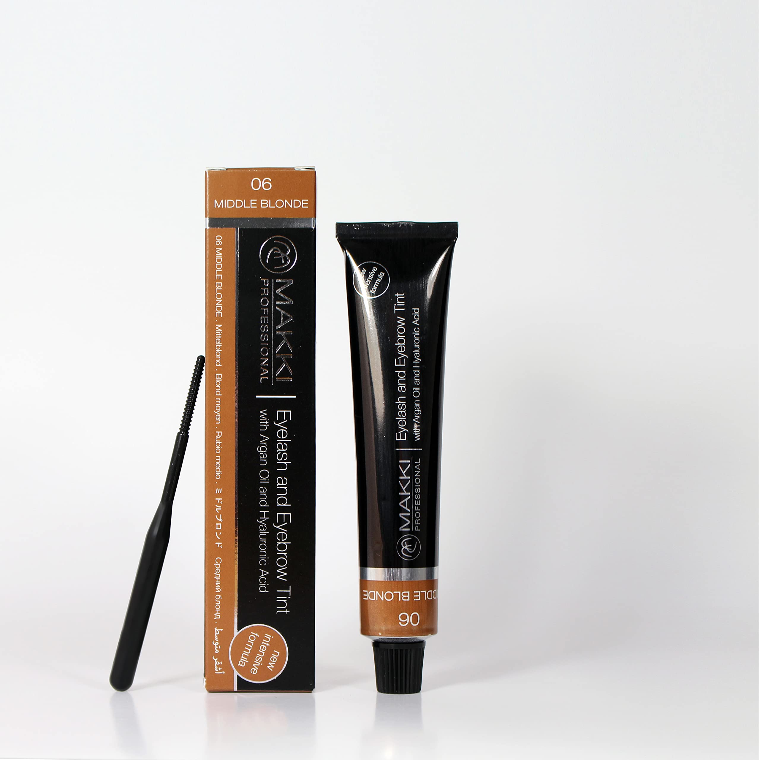06 Middle Blonde Makki Professional Intensive Eyelash and eyebrow tint dye with argan oil & hualuronic acid 22ml