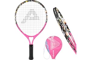 LITIAN Kids Tennis Racket for Boys & Girls Aged 2-12 - Multi-Color & Style Youth Tennis Racket for Beginner, Includes 420D Nylon Shoulder Strap Bag