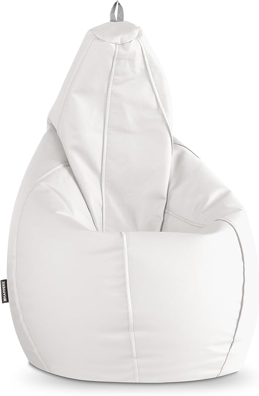 HAPPERS Puff Pera Polipiel Indoor Blanco XL: Amazon.es: Hogar