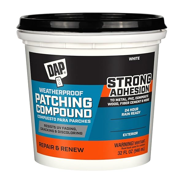 DAP WEATHERPROOF PATCHING COMPOUND, WHITE, 32 OZ (7079818787)