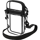 Cosmos Clear Handbag, Messenger Crossbody Purse - Travel Documents Organizer, Passport Holder, Transparent Shoulder Bag with Adjustable Strap, Unisex, One Size