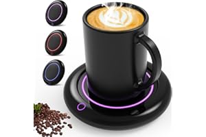 VEROSKY Coffee Mug Warmer, 3 Temp&Gravity Sensor, Candle Warmer with 8H Auto Shut Off Timer&Night Light, Coffee Cup Warmer for Desk Home Office, Smart Electric Beverage Warmer for Coffee, Milk, Tea, and Cocoa
