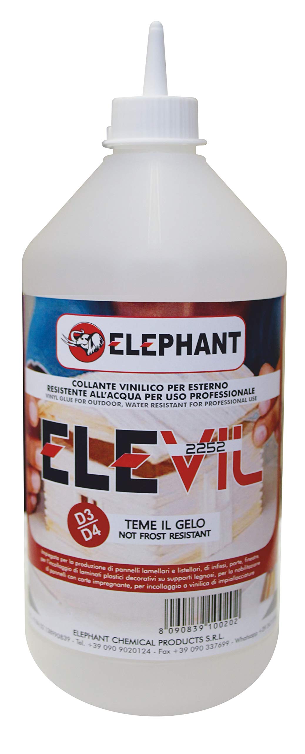 0.5 kg Vinyl Glue for Wood D3 ELEVIL2252 - Professional Super Glue 500 g