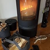 Kamino-Flam Ascheeimer mit Deckel - Kohleeimer 15 Liter aus Stahlblech