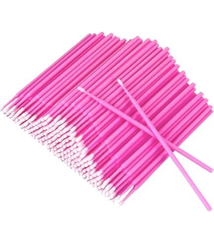 Lot De 200 Applicateurs Micro-brosse Jetables Pour Extensions De Cils Et Soins Dentaires - Couleur Violette, Neuf