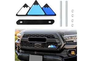 ZOUGON Tri-Color Grille Badge Emblem Decoration Fit for Tacoma 4Runner Tundra Sequoia Rav4 Highlander Accessories Car Truck Label