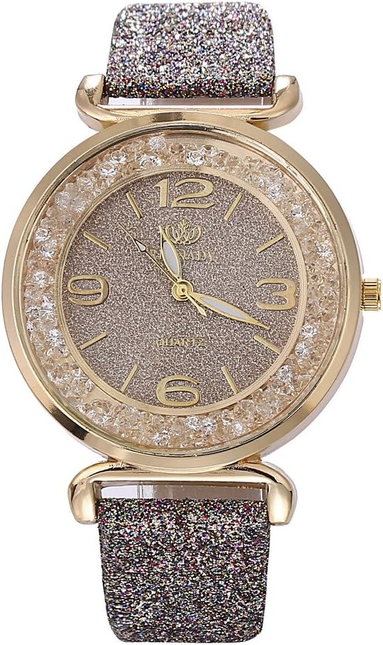 HOTSELL〔☀ㄥ〕Crystal Surround Round Watch Fashion Women's Watch Designer Crystal Stainless Steel Analog Quartz Wrist Watch