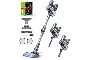 Oraimo Cordless Vacuum Cleaner,27Kpa Rechargeable Stick Vacuum Cleaner,Lightweight Cordless Vacuum Handheld,380W Brushless Motor,Up to 44mins Runtime,for Home Dust Pet Hair Carpet Hard Wood Floors