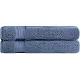 Ozdilek 2-Piece Bath Towels, 30x60 550GSM– 30x60 Inches, 100% Turkish Cotton, Luxury Quick Dry, Extra Large, Fade-Resistant, Eco-Friendly, Spa Towel, Cotton Towel (Ocean Blue)