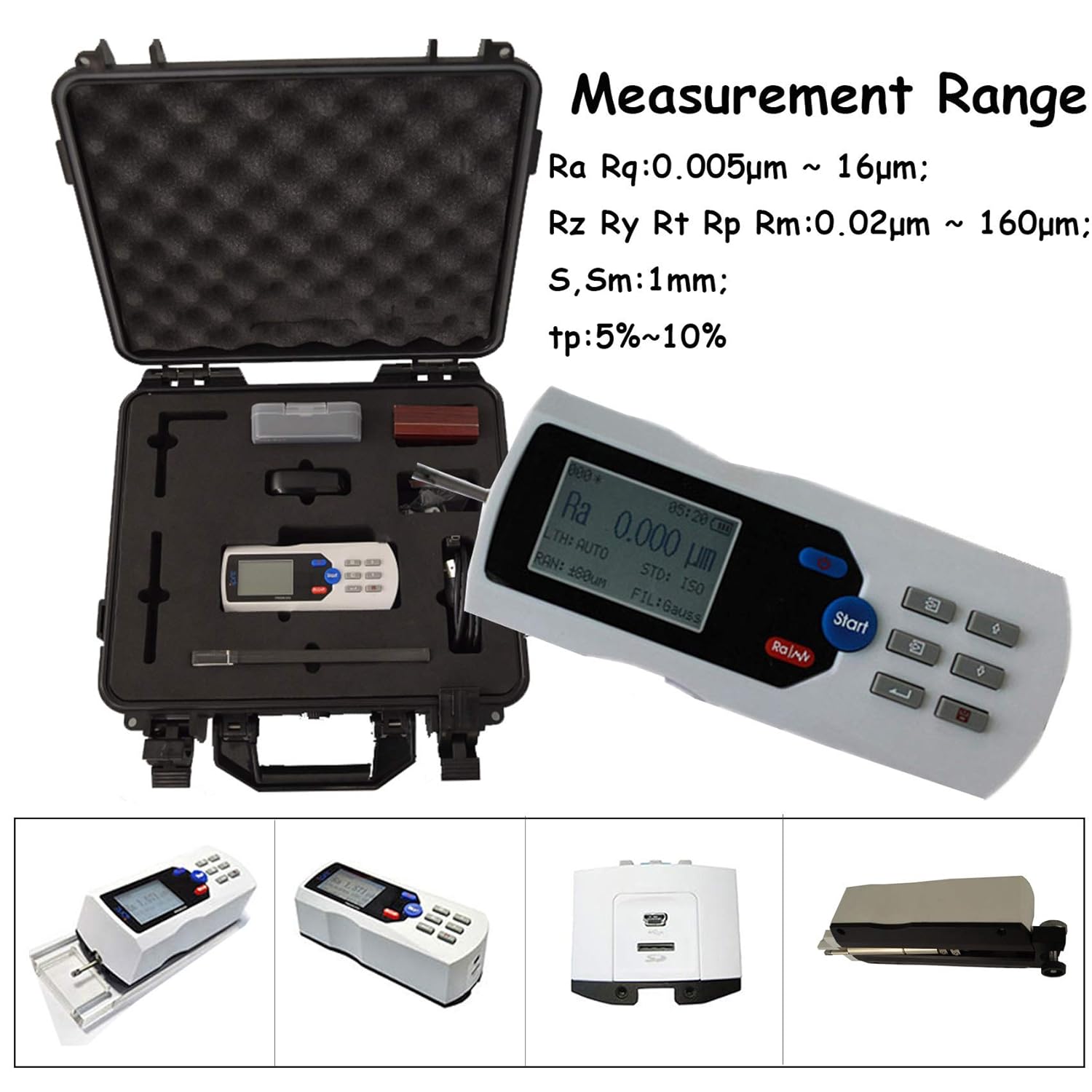Surface & Hardness Testing Surface Roughness Tester Meter Handheld