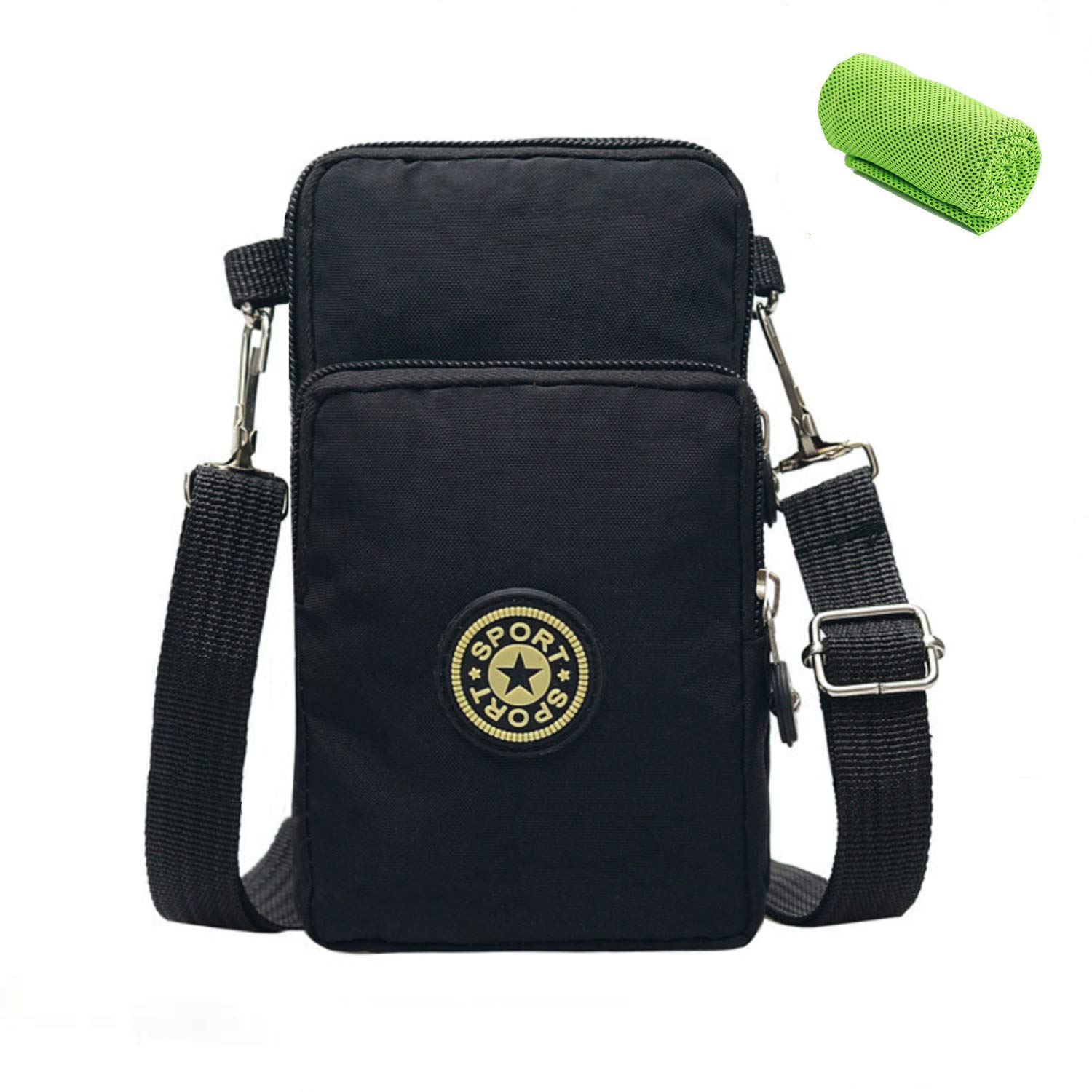 Multifunctional Waterproof Nylon Wrist Wallet, Crossbody Shoulder Bag for Women, Girls, and Ladies - Ideal for Outdoor Travel, Cell Phone Organization and Key Storage, Compatible with iPhone Samsung