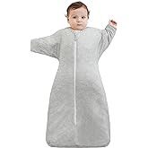 Aomloge PuppyPaws Baby Sleep Sack 1.5 TOG, Transitional Swaddle with Arms Up Length Sleeves and Mitten Cuffs, Sleep Sack 9-15 Months, Wearable Blanket Baby, 95% Rayon derived from Bamboo, 5% Spandex
