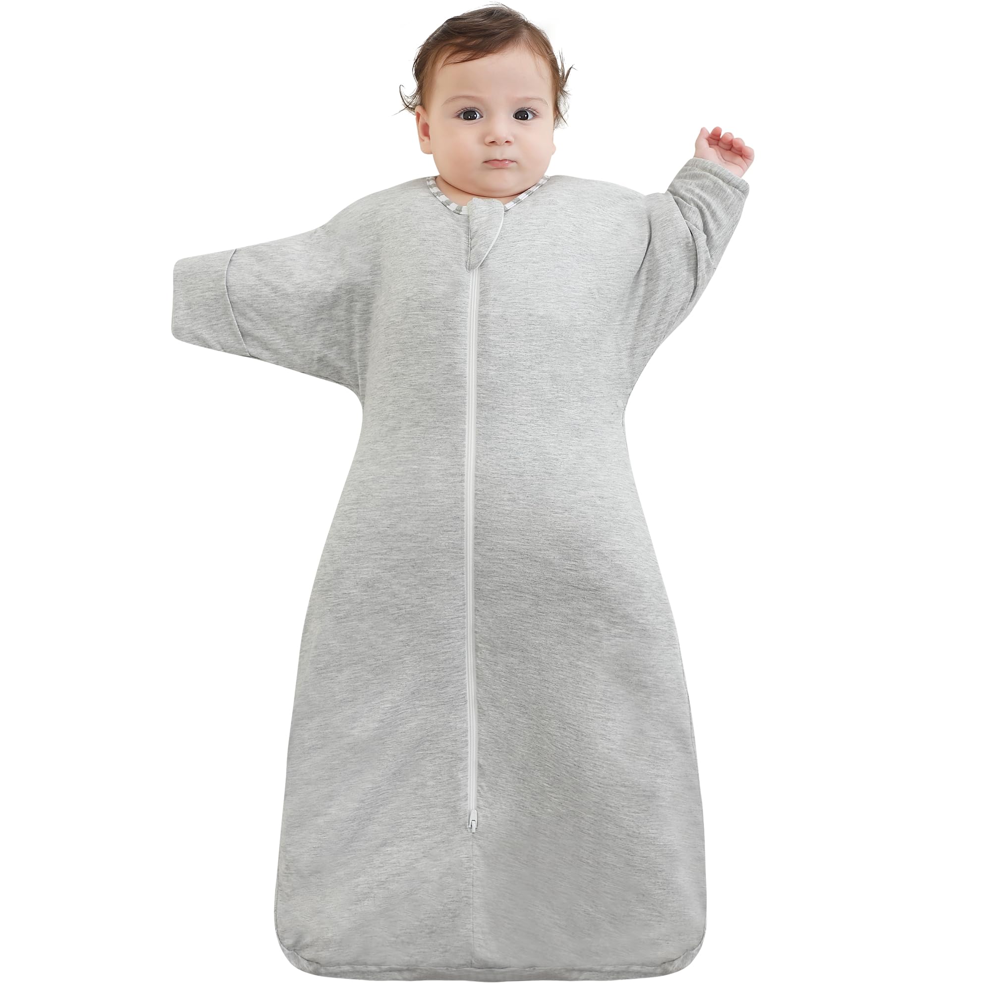 Photo 1 of Aomloge PuppyPaws Baby Sleep Sack 1.5 TOG, Transitional Swaddle with Arms Up Length Sleeves and Mitten Cuffs, Sleep Sack 6-9 Months, Wearable Blanket Baby, 95% Rayon derived from Bamboo, 5% Spandex