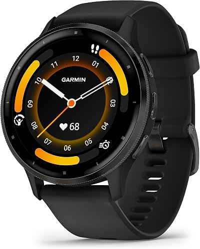 Garmin Venu 3 GPS Smartwatch 45mm AMOLED Touchscreen Voice Music Black