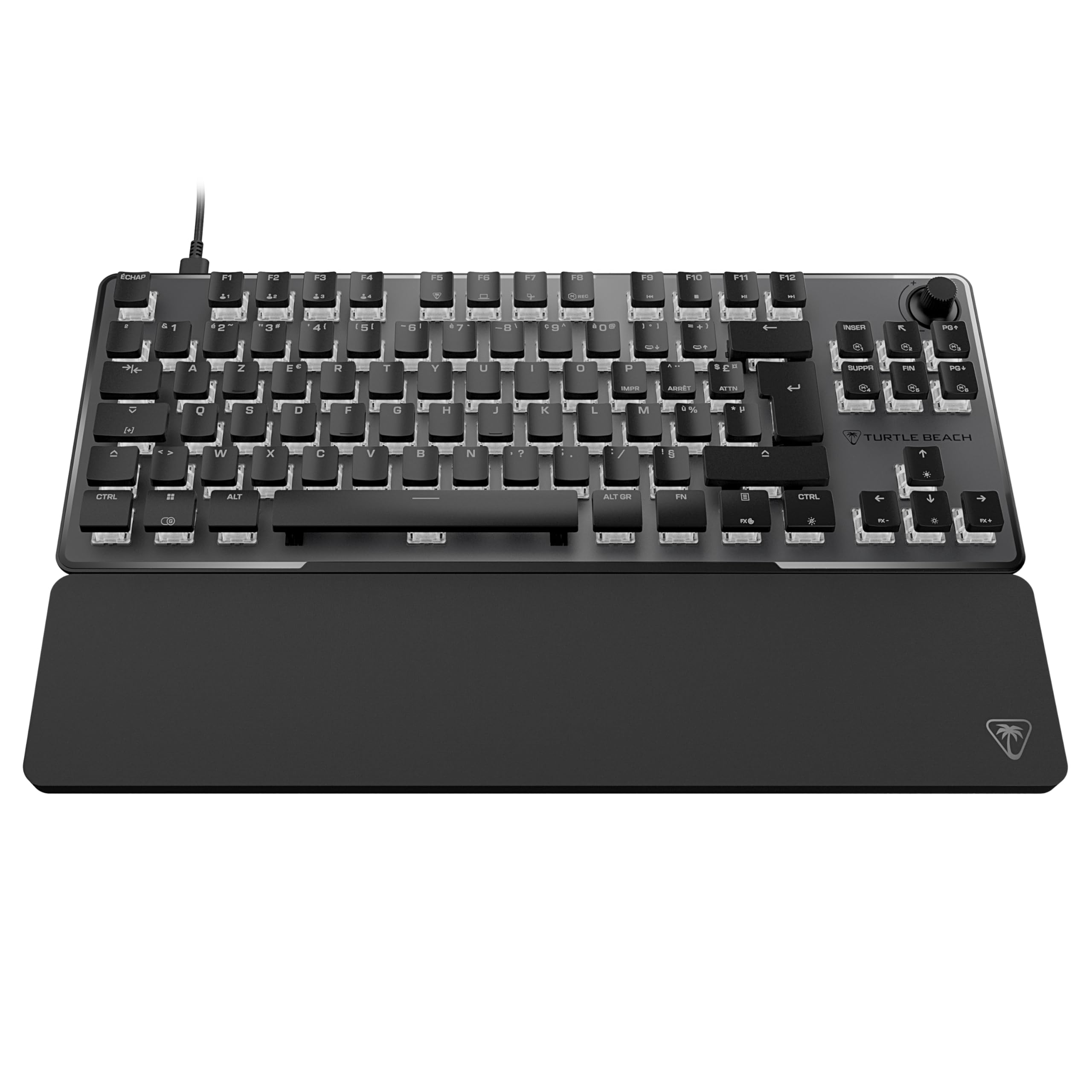 Turtle Beach Vulcan II TKL Pro - Magnetisch-mechanische RGB-Gaming-Tastatur, Analoge Halleffekt-Schalter, Medientasten, Handballenauflage, Aluminium-Abdeckplatte 5