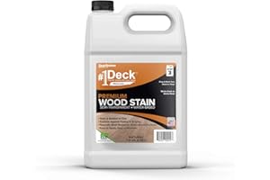 SAVERSYSTEMS #1 Deck Premium Semi-Transparent Wood Stain for Decks, Fences, & Siding - 1 Gallon (Natural)
