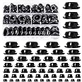 Swpeet 140Pcs Black Rubber Grommet Assortment Kit, 8 Sizes Eyelet Ring Gasket, Single Sided Round Firewall Hole Plugs Approx
