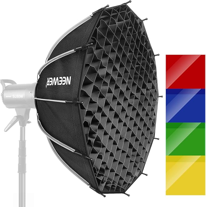 TUBO LUMINOSO PRO Alluminio Snoot Griglia A Nido D'ape 4 Filtri - Foto 10