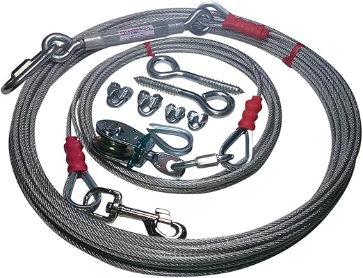 freedom aerial dog run cable