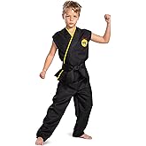 Disguise Cobra Kai Costume for Toddlers, Official Cobra Kai Costume Toddler Gi with Black Belt, Size XS (3T-4T)