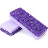 lenpestia Foot Pumice Stone 2 Pack Pedicure Stone for Feet (Purple) | for Feet Callus Remover and Scrubber Double Sided Pedicure Foot Pumice Stone for Feet and Heels Callus and Dead Skins