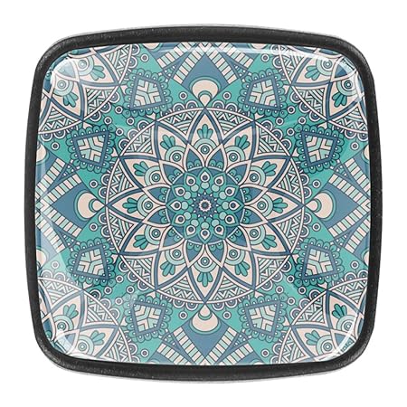 Garderobenknöpfe, abstraktes Mandala-Design, moderne Schrankknöpfe und