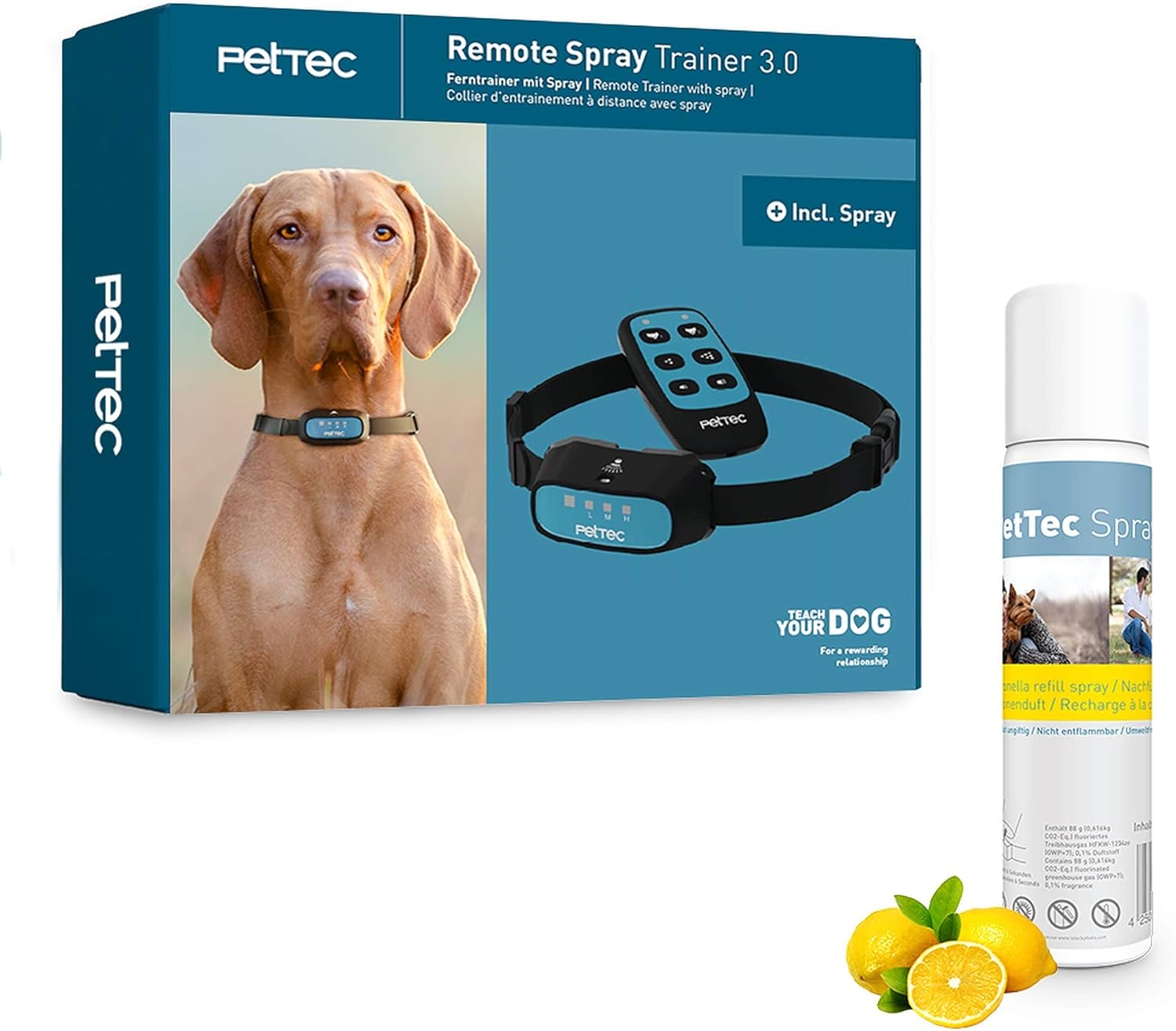 PetTec Collar de Adiestramiento para Perros, 180 m de Alcance, Adiestrador Remoto y Antiladridos, Funcionamiento a Pilas, Impermeable, Herramienta ...