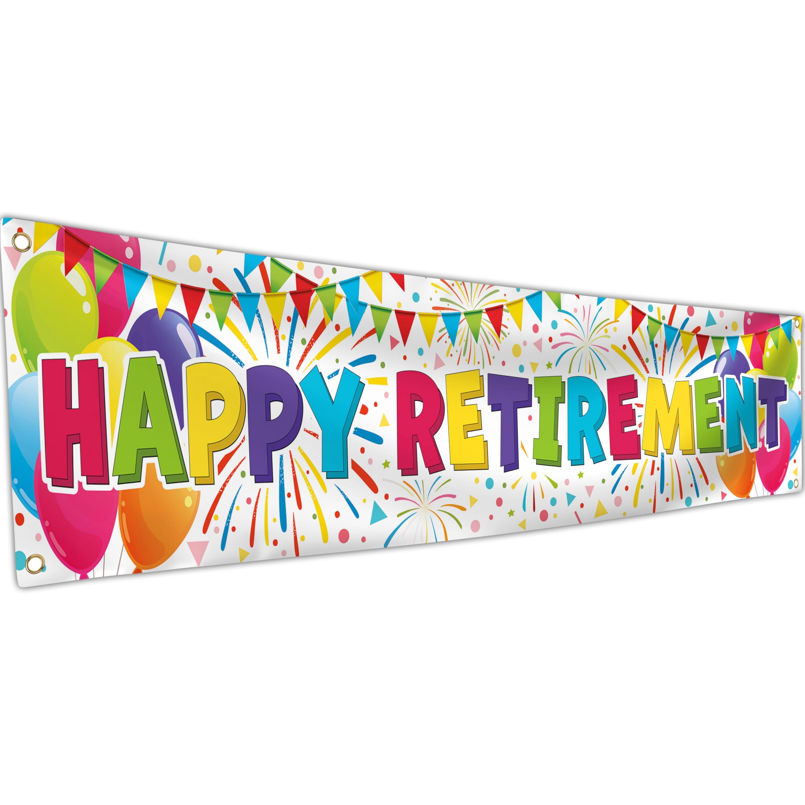Happy Retirement Banner - White Retirement Decorations 180 x 40cm - The Legend has Retired for Men and Women