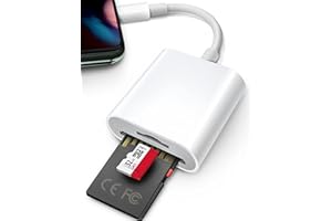 SD Card Reader for iPhone iPad, ChiaoPio Memory Card Viewer, SD Card Reader Adapter for SD/MicroSD, No App Required, Plug and Play