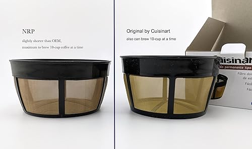 NRP Gold-tone 10cup Mesh Bottom Permanent Coffee Filter