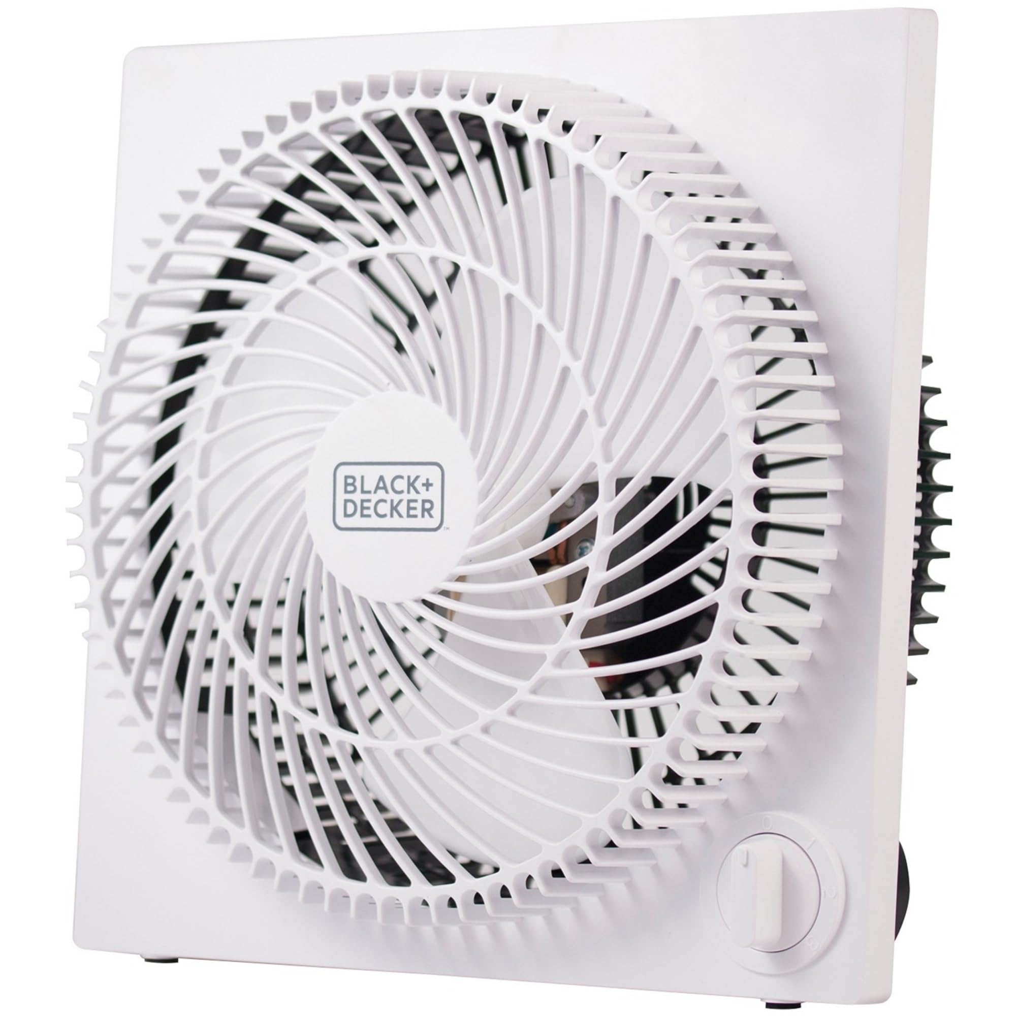 Photo 1 of BLACK+DECKER Mini Box Fan Tabletop Quiet 9 Inch Desk Box Fans Frameless BFB09W White