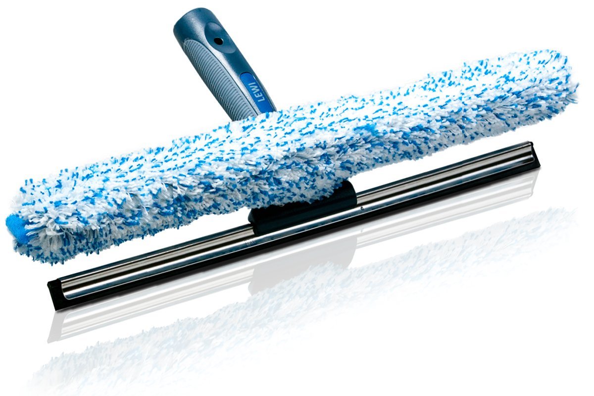 Squeegee and window wiper in one (45 cm), in 3 sizes: 25 cm, 35 cm, and 45 cm | including a free sample of professional glass cleaner (5 ml)