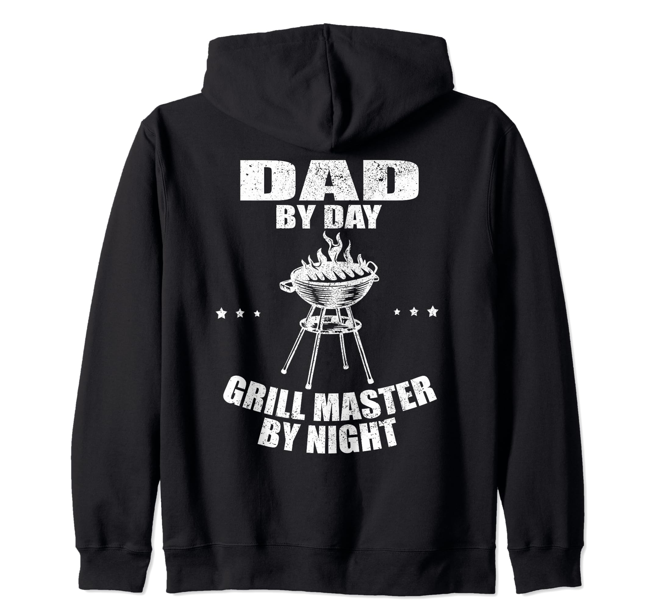 Dad By Day Grill Master By Night Funny Grilling Barbeque BBQ Zip Hoodie