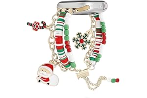 Watbro Christmas Metal Watch Bands Compatible with Apple Watch Band 38mm 40mm 41mm 42mm 44mm 45mm 49mm 46mm,Holidays Replacem