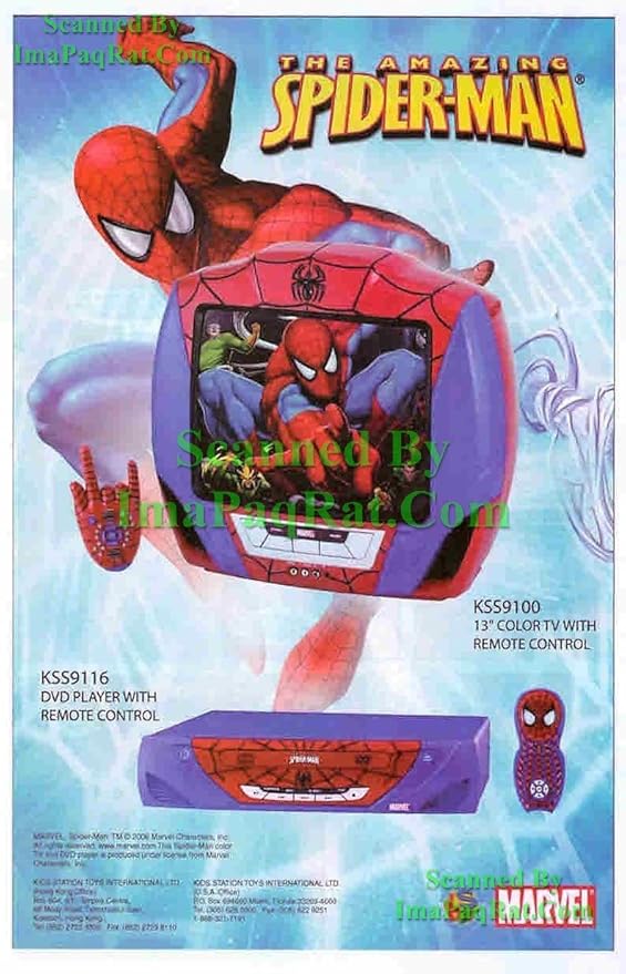 Spider-Man Color TV/DVD Player 