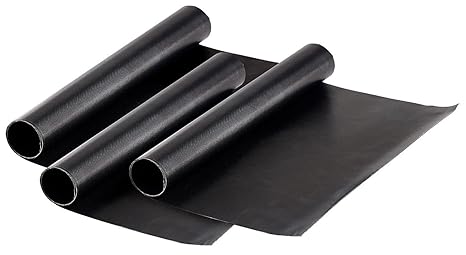 Rosenstein & Söhne Grillfolie: Dauer-BBQ-Grillmatte & Antihaft-Bratfolie aus Glasfaser, 3 Stück (Grillmatte für Gasgrill)