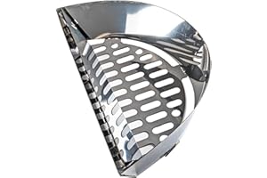 SLOW 'N SEAR SnS Grills Slow ‘N Sear Charcoal Inserts for Low ‘N Slow & High-Heat Cooking - Patented Stainless Steel Accessories for Kettle Grills - Charcoal Basket 18"