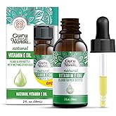 GuruNanda Vitamin E Oil (2 Fl Oz) - 100% Pure & Natural, 15,000 IU per Bottle for Skin, Hair, Face, Nails & Scars - With Coco