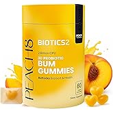 Peach8 BBL Booty Gummies for Womens Hip Butt & Curves MAX Formula PLUS 2x Billion Probiotics 4x Herbal Supplements Saw Palmetto, Black Maca, 8x Vitamins for Bbl Support | Sugar-Free Vegan 60ct
