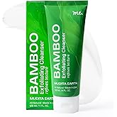 Mudita Earth Bamboo Microdermabrasion Facial Scrub – 4oz | Dermatologist-Tested Exfoliator Cleanser for Face & Body, Acne & Blackheads | Shea Butter & Lactic Acid - Vegan, Fragrance-Free, Sulfate-Free