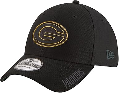 Amazon Com Authentic Green Bay Packers Black Team Color Logo Training Camp 2018 39thirty Flex Hat Cap Small Medium S M Clothing