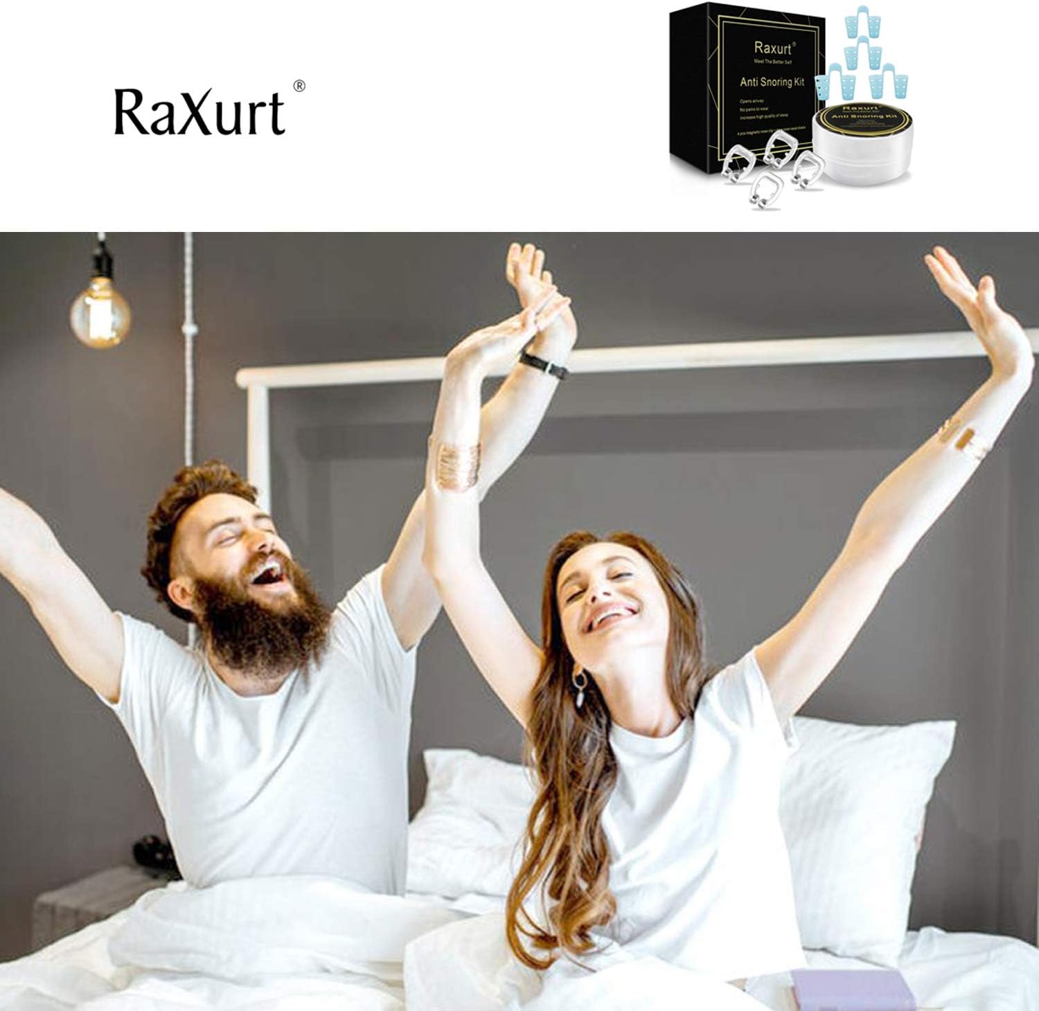 Anti Snoring Device, Raxurt 8 Pack Upgraded Snore Stopper 4 Pack Silicone Magnetic Nose Clips with 4 Different Sizes Nose Vents Professional Sleeping Aid Relieve Snore and Bruxism for Men Women: Health & Personal Care