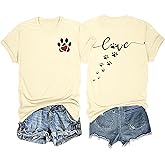 Dog Shirt Dogs Mom Shirts: Women Life is Better with Dogs T Shirt Funny Dog Paw Print Tee Pet Lover Animal Gift Tops