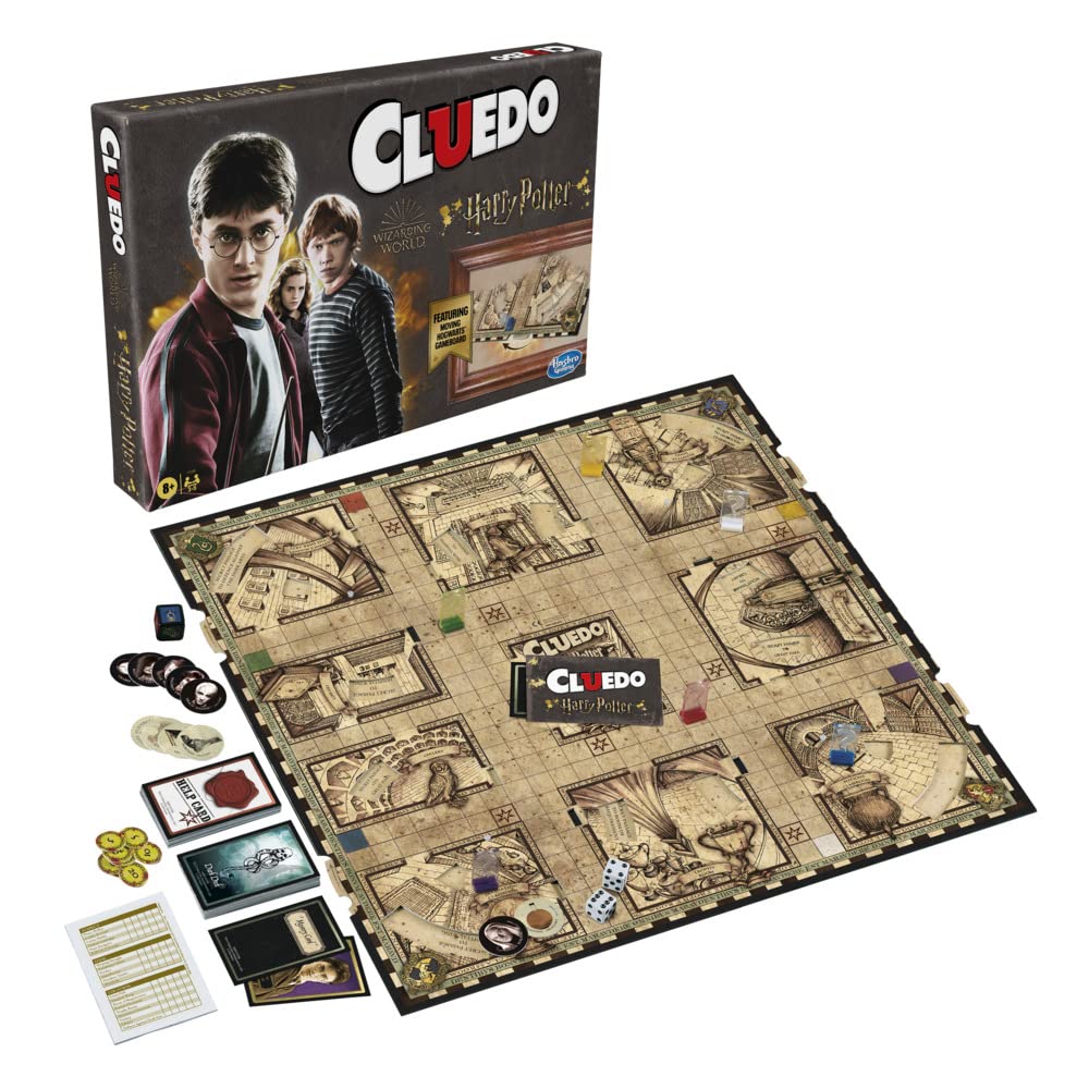 Hasbro Gaming, Clue: Wizarding World Harry Potter Edition Family Board Game for 3 to 5 Players, for Boys and Girls 8+ Years Old, Multicolour, Gifts for Kids and Adults