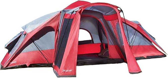 Lightspeed Outdoors 3 Room Compound 8 Person Instant Tent Red Family Tents Sports Outdoors Amazon Com